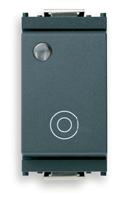 Vimar Idea Momentary Switch, 1P/1T (NO), 10A, 250V, General Symbol, Illuminated, Grey