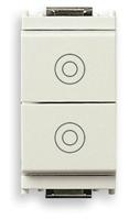 Vimar Idea Momentary Switch, 1P/2T (NO+NO), 10A, 250V, White