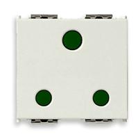 Vimar Idea Outlet, British, 2P+E, 16A/250V, 2 Modules, SICURY, White