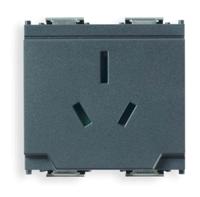 Vimar Idea Outlet, Australian, 2P+E, 15A/250V, 2 Modules, SICURY, Grey