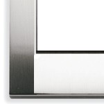 Vimar Idea Square Cover Plate, Die-Cast Metal, Brushed Nickel, 2 Modules