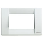 Vimar Idea Square Cover Plate, Die-Cast Metal, White 01, 3 Modules