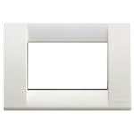 Vimar Idea Square Cover Plate, Technopolymer, Bright White, 3 Modules