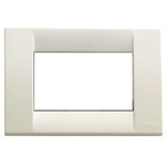 Vimar Idea Square Cover Plate, Technopolymer, Idea White 04, 3 Modules