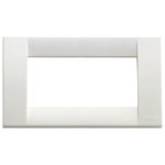 Vimar Idea Square Cover Plate, Technopolymer, Bright White, 4 Modules