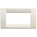 Vimar Idea Square Cover Plate, Technopolymer, Idea White 04, 4 Modules