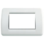 Vimar Idea Round Cover Plate, Technopolymer, Bright White 01, 3 Modules