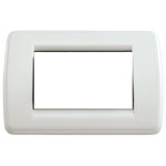 Vimar Idea Round Cover Plate, Technopolymer, Idea White 04, 3 Modules