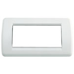 Vimar Idea Round Cover Plate, Technopolymer, Bright White 01, 4 Modules