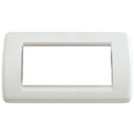 Vimar Idea Round Cover Plate, Technopolymer, Idea White 04, 4 Modules