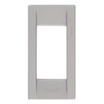 Vimar Idea Square Cover Plate, Die-Cast Metal, Matte Silver, 1 Module