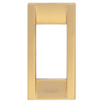 Vimar Idea Square Cover Plate, Die-Cast Metal, Polished Gold, 1 Module