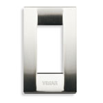 Vimar Idea Square Cover Plate, Die-Cast Metal, Brushed Nickel, 1 Module