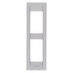 Vimar Idea Square Cover Plate, Die-Cast Metal, Matte Silver, 2 Modules