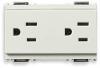 Vimar Idea Outlet, USA/Arabian, Duplex, 2P+E, 15A/127V, 3 Modules, White