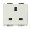 Vimar Idea Outlet, British, 2P+E, 13A/250V, 2 Modules, SICURY, White