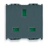 Vimar Idea Outlet, British, 2P+E, 13A/250V, 2 Modules, SICURY, Grey