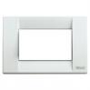 Vimar Idea Square Cover Plate, Die-Cast Metal, White 01, 3 Modules