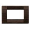 Vimar Idea Square Cover Plate, Wood, Weng? 56, 3 Modules