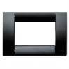 Vimar Idea Square Cover Plate, Technopolymer, Black 16, 3 Modules