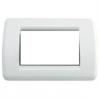 Vimar Idea Round Cover Plate, Technopolymer, Bright White 01, 3 Modules