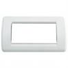 Vimar Idea Round Cover Plate, Technopolymer, Bright White 01, 4 Modules