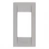 Vimar Idea Square Cover Plate, Die-Cast Metal, Matte Silver, 1 Module