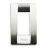 Vimar Idea Square Cover Plate, Die-Cast Metal, Brushed Nickel, 1 Module