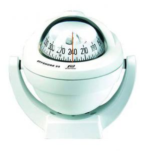 Plastimo Offshore 75 Compass Z/ABC - Bracket-mount, horiz./vertical surface - White