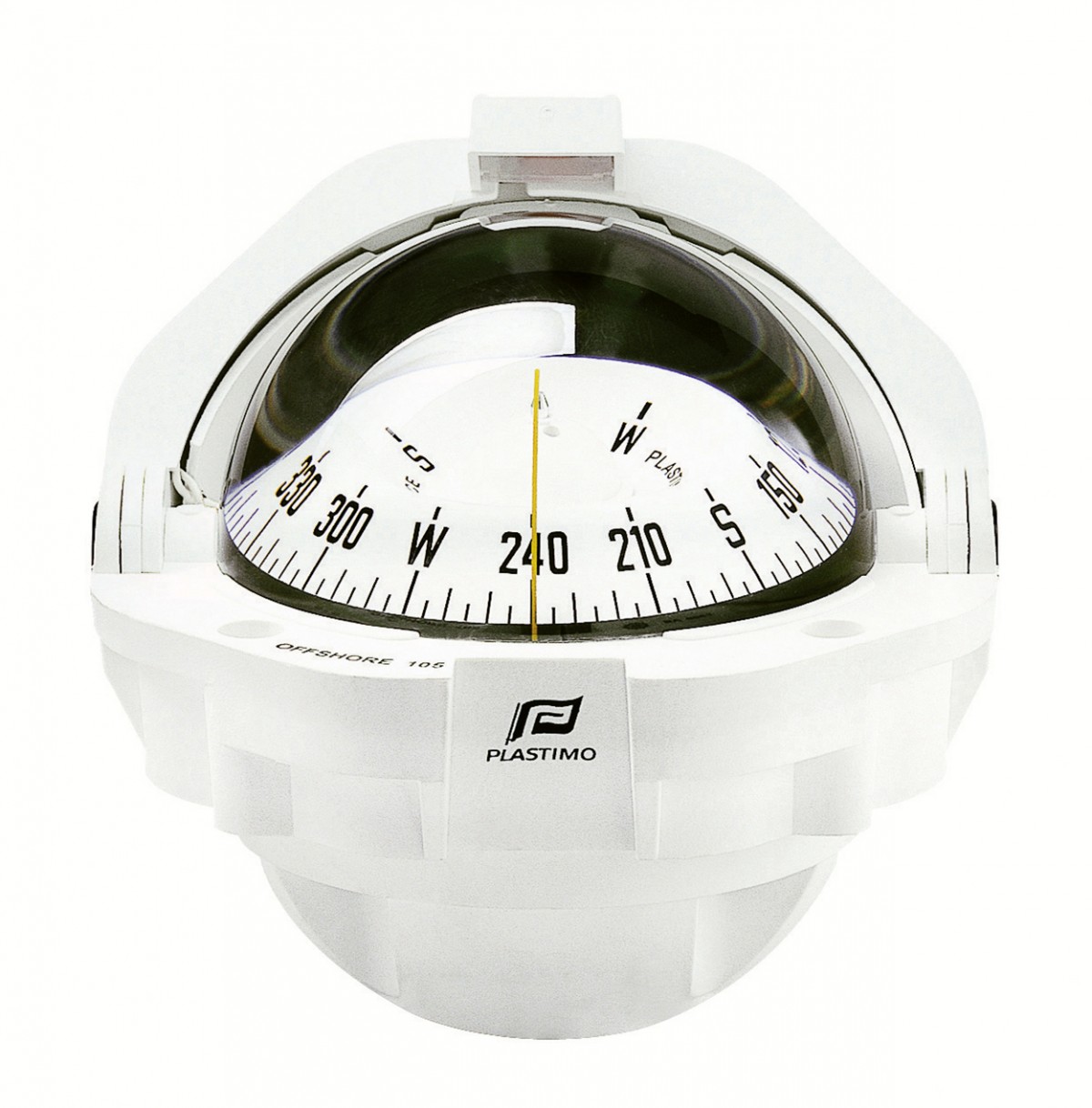 Plastimo Offshore 105 Compass - White, White Conical Card